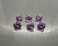 Round Pink 5mm Cz