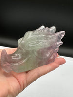 Rainbow Fluorite Dragon Head Carving #11 – 372g