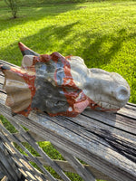 Unique Pudding Stone Dragon Head Carving