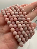 Pink Opal 6mm Bracelet Three Piece Set