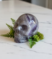 Natural Chevron Amethyst Skull