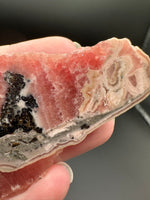 Rhodochrosite Slab #3 – Vivid Pink Banded Polished Collector Specimen