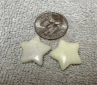 Milky Quartz Star Pair