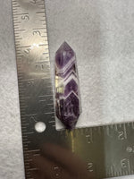 Double Terminated Chevron Amethyst Point #19