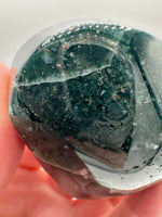 Moss Agate Carved Heart #5