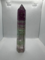 Large Fat Watermelon Fluorite Tower #1