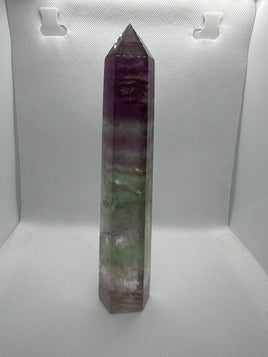 Large Fat Watermelon Fluorite Tower #1