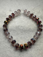 Multicolor and Metallic Iris Faceted Glass Bead Strand – Mixed Rondelle Beads for Jewelry Making