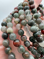 Natural Bloodstone 6mm Bracelet 7.5”