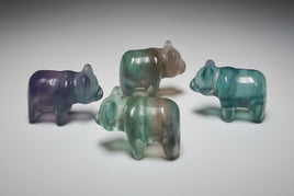 Mini Fluorite Bear Carving