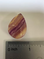Pear Shape Candy Fluorite Cabochon #22