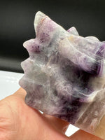 Rainbow Fluorite Dragon Head Carving #10 – 371g
