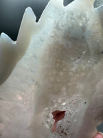 Druzy Agate Geode Indigenous-Inspired Profile Headdress Carving #6