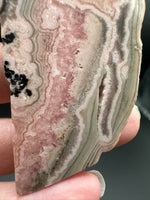 Rhodochrosite Slab #13 – Natural Pink Banded Rhodochrosite Mineral Specimen