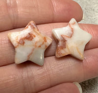 Red Vein Jasper Star Pair
