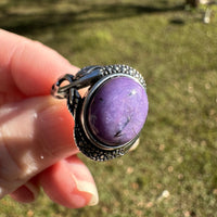 Natural Charoite Ring #31