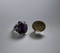 Natural Charoite Ring #5