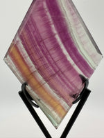 Rhombus Shaped Fluorite Carving with Stand #1