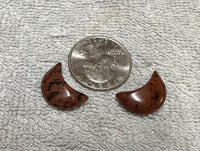 Mahogany Obsidian Moon Pair