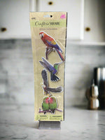 Four Count Large Puffy Parrot Stickers