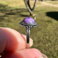 Natural Charoite Ring #40