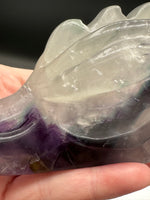 Rainbow Fluorite Dragon Head Carving #7 – 405g