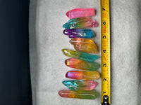 Aura Colorful Clear Quartz Points Large