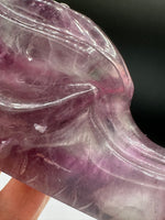 Natural Purple Fluorite Dragon Head Carving #4 – 439g