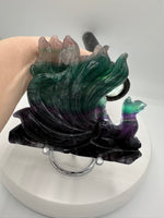Rainbow Fluorite Nine-Tailed Fox