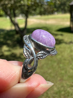 Natural Charoite Ring #8