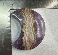 Amethyst Lace Agate Large Moon #1