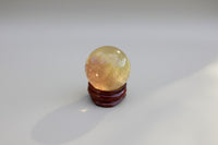 Yellow with Purple Fluorite Sphere #8
