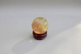 Yellow with Purple Fluorite Sphere #8