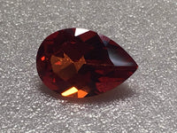 Lab Created Padparadscha Sapphire 15x10mm Pearshape 7.40ct