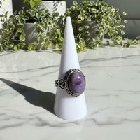Natural Charoite Ring #39