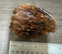 Natural Amber Calcite Raw Specimen UV Reactive #9