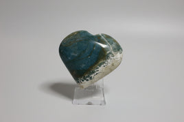 Moss Agate Carved Heart #7