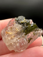Natural Quartz with Green Tourmaline Crystal – Minas Gerais, Brazil Mineral Specimen