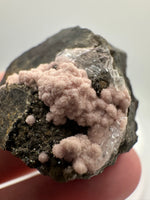 Rhodochrosite, Quartz, Pyrite, Santa Eulalia – Chihuahua, Mexico