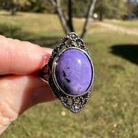 Natural Charoite Ring #45