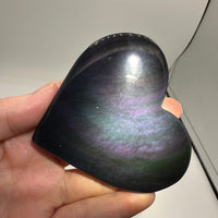 Rainbow Sheen Obsidian Heart #13