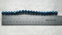 Metallic Midnight Blue Faceted Glass Rondelle Bead Strand – Jewelry Making Beads