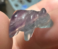 Mini Fluorite Bear Carving