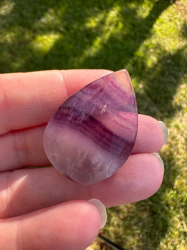 Pear Shape Candy Fluorite Cabochon #30