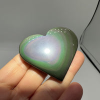 Rainbow Sheen Obsidian Heart #5