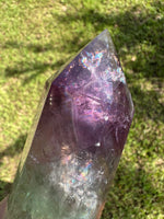 Large Fat Watermelon Fluorite Tower #3