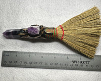 Fluorite & Amethyst Decorative Crystal Broom