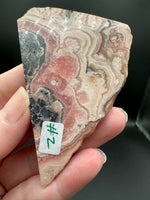 Rhodochrosite Slab #2 – Pink & Cream Banded Polished Collector Specimen