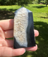 Black Onyx & Quartz Obelisk Tower #1