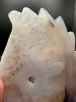 Druzy Agate Geode Indigenous-Inspired Profile Headdress Carving #8